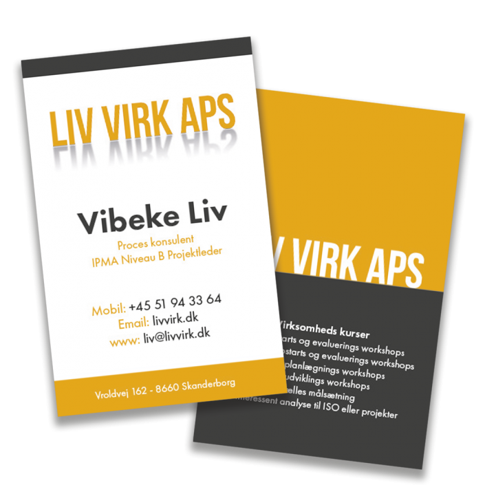 Liv Virk APS - Visitkort design