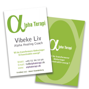 Alpha Terapi - Visitkort design