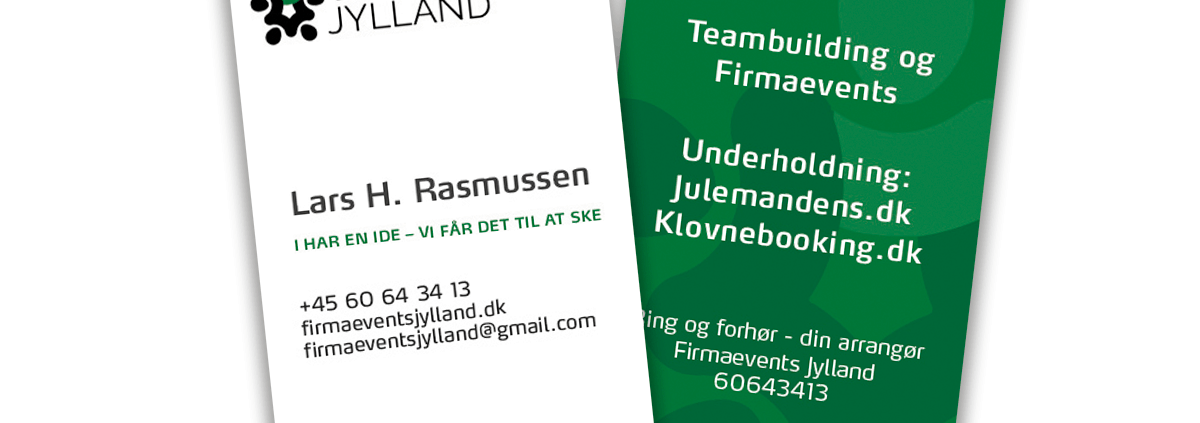 Individuelt og kreativt visitkort design