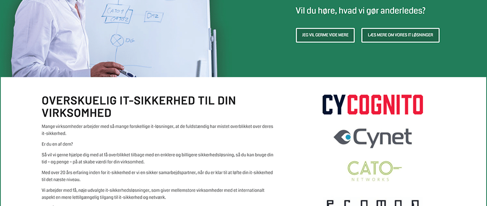 Hjemmeside design til Secher Security