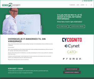 Hjemmeside design til Secher Security