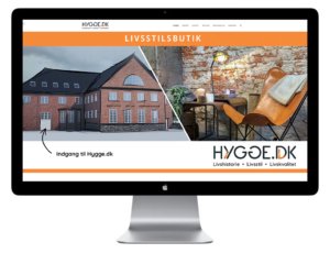 Hjemmesiden design til Hygge.dk, designet af Schmidt Grafisk.